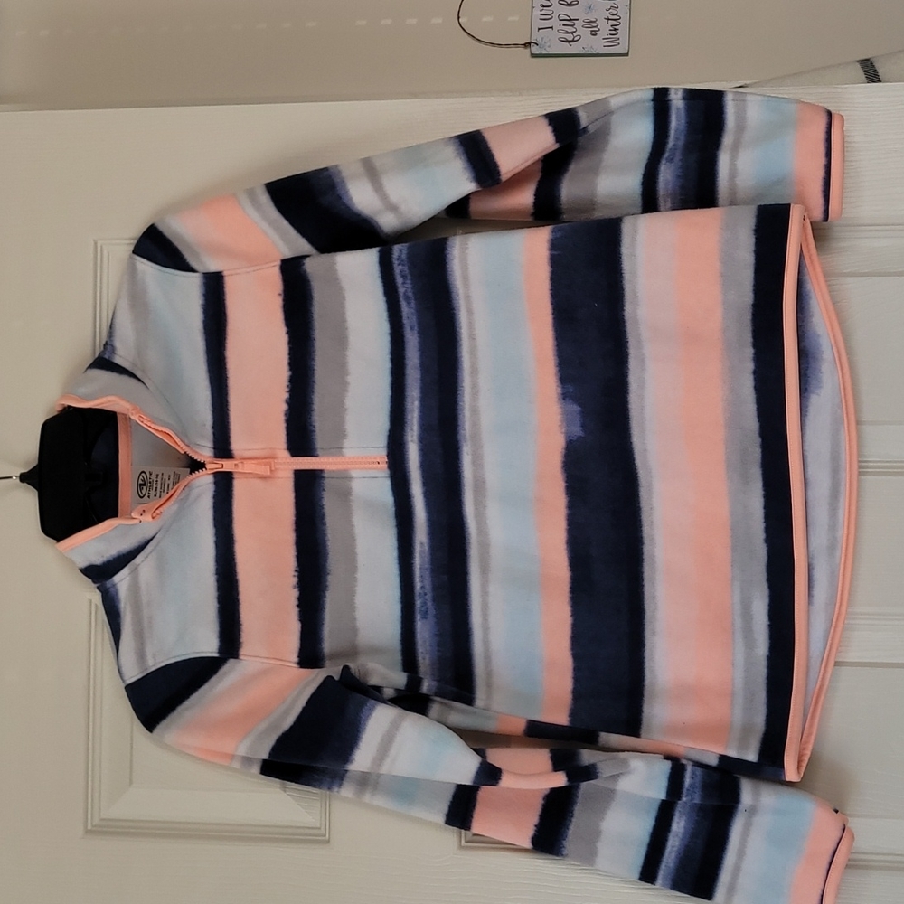 🔴🔴 Athletic Works Striped Fleece Quarter-zip Sweatshirt (Kids XL)